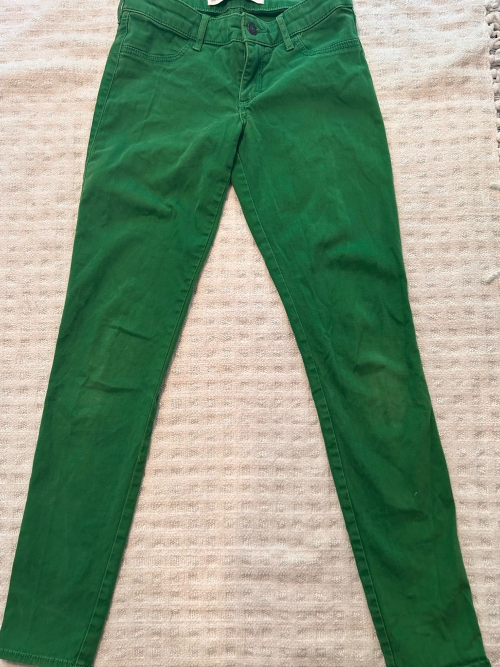 Abercrombie & Fitch Emerald Green Skinny Jeans